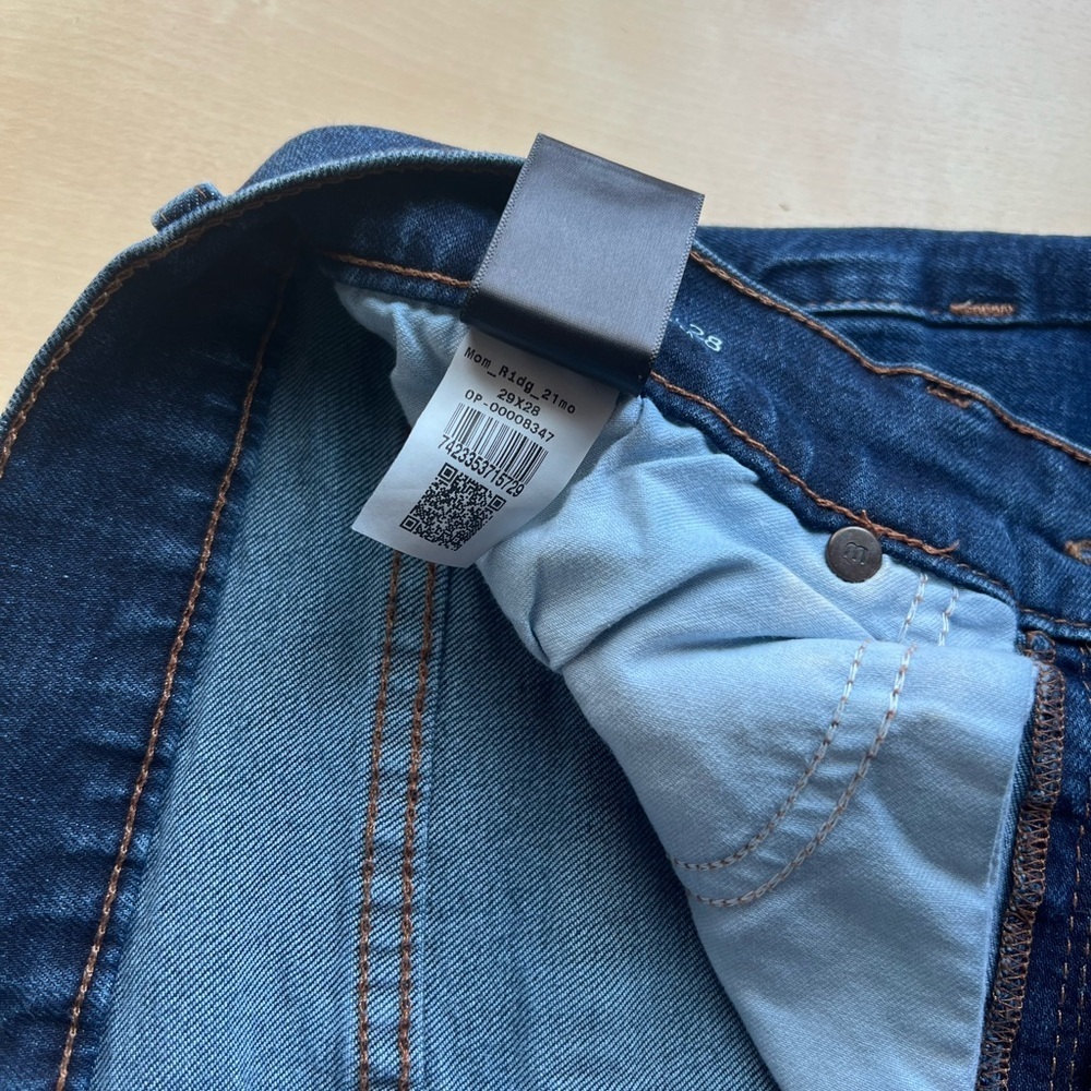 Mott & Bow High Rise Ridge Mom Jeans in Old Rose Indigo size 29 - Picture 11 of 11